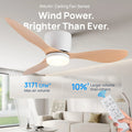 IRALAN Modern Ceiling Fan with LED Light DC motor Large Air Volume Remote Control for Kitchen Bedroom Dining room Patio