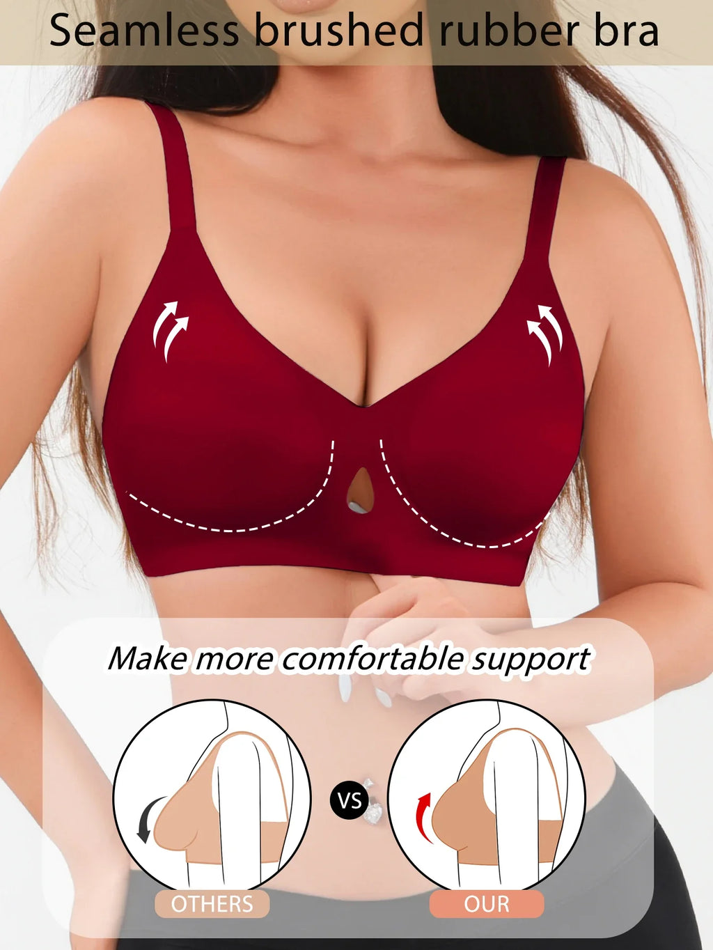 1pcs Soft Seamless Push Up 3/4 Cup Female Underwear Women's Bras Wireless  Sexy Bralette With Padded Comfortable Sexy Lingerie
