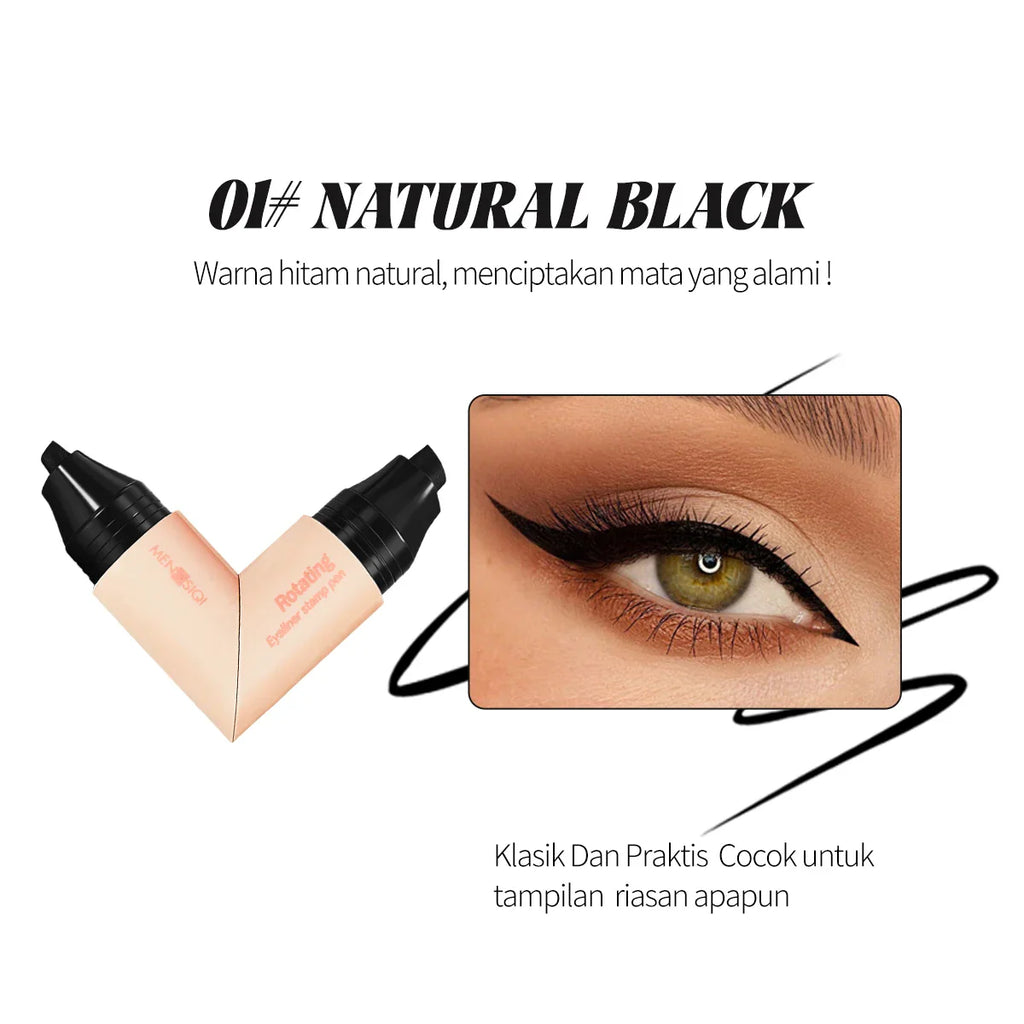 1 waterproof eyeliner pen, fast drying, durable, smooth and easy to color, can create a natural eye makeup