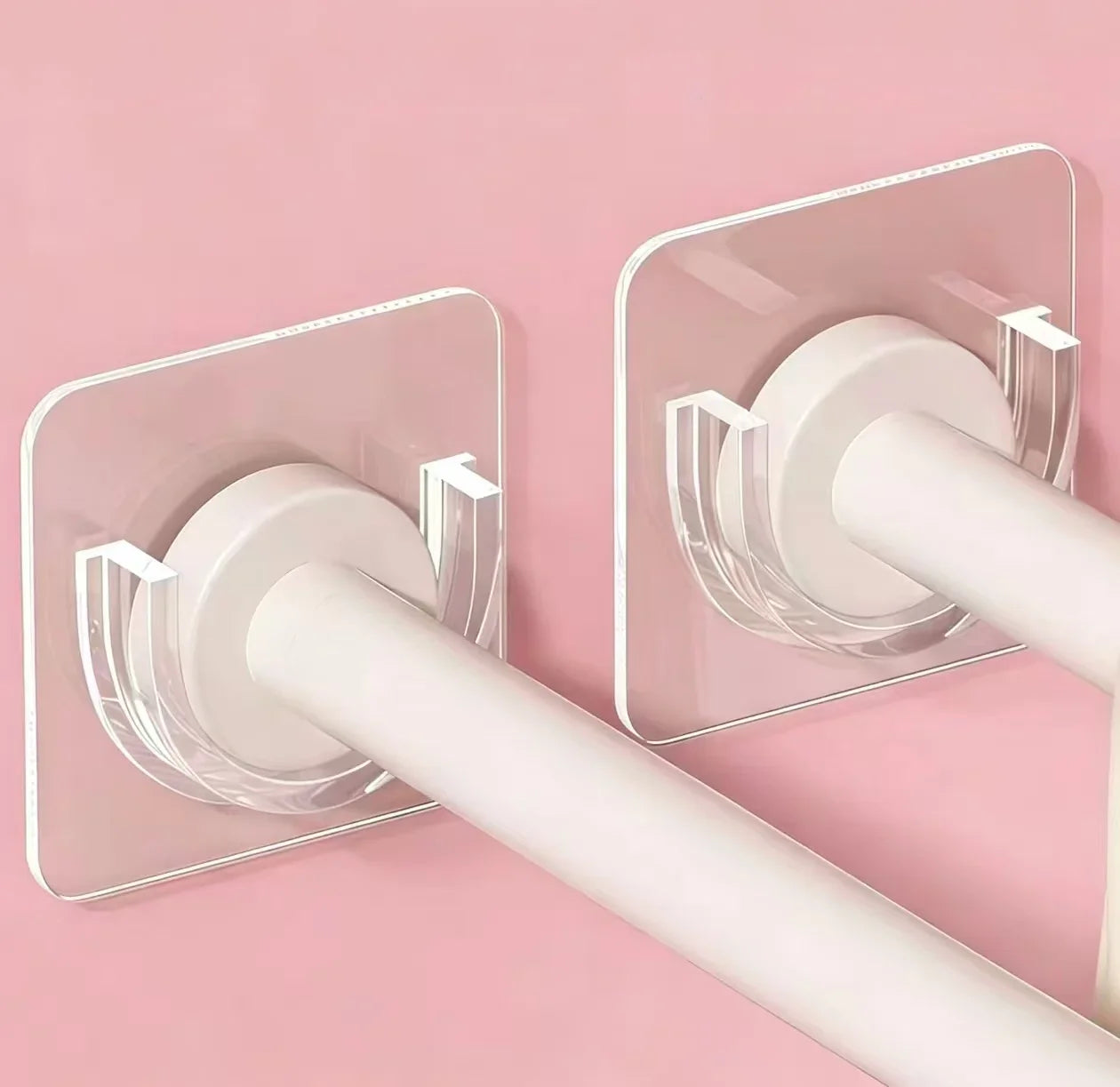 2/6/8Pcs Punch-free Household Telescopic Pole Support Sticker Nail-Free Adjustable Rod Holder Crossbar Wall Hooks Fixing Bracket
