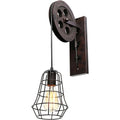 Bymaocar Industrial Wall Sconce Lights Iron Cage Lampshade