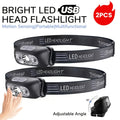 500 Lumen USB Rechargeable Headlamp Motion Sensor Bright LED Running Fishing Flash Head lamp Headlight Infrared Sensor Light