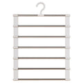 Multi-layer Pants Hanger Foldable Non-slip Clothes Rack Wardrobe Space Saving Organizer for Trousers Scarf Storage