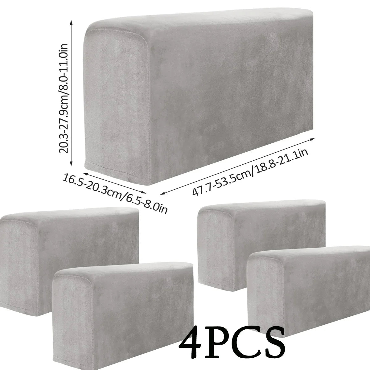 2pcs Sofa Armrest Protector Universal Armchair Covers Non-Slip Soft Warm Couch Arm Rest Covers Thickened Furniture Protector