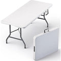 USED 4/6 Ft Plastic Folding Table - Perfect for Indoor/Outdoor Dining & Parties