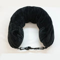 2026 NEW Fashion Travel Pillow With Storage Pouch, Adjustable Polyester Neck Support, Comfortable & Lightweight