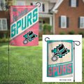 San Antonio Spurs Retro Logo Garden Flag 2 Sided 12x18 NBA Basketball