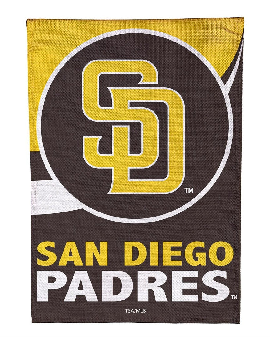San Diego Padres 2 Sided Burlap Garden Flag