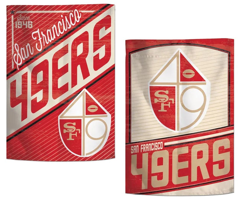 San Francisco 49ers Garden Flag 2 Sided Retro Classic Logo