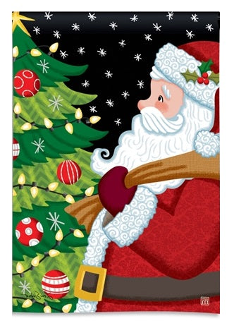 Santa Approved Christmas Garden Flag 2 Sided