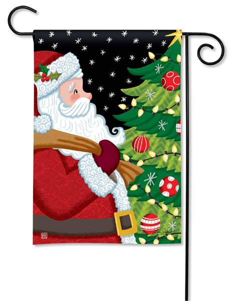 Santa Approved Christmas Garden Flag 2 Sided