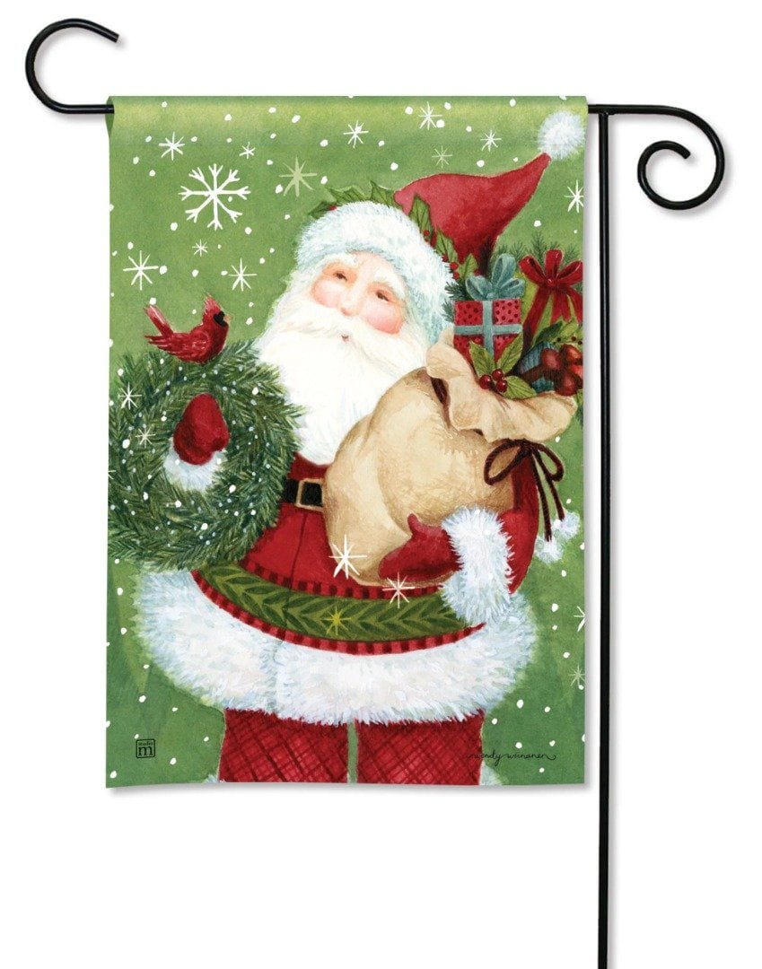 Santa Claus Garden Flag 2 Sided Christmas