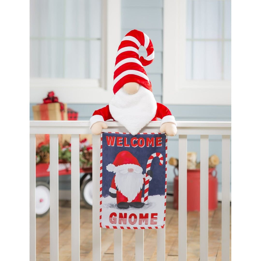 Santa Gnome Christmas Garden Flag 2 Sided Decorative