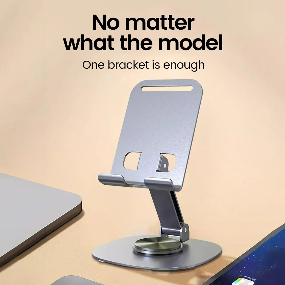 Elough 360° Rotation Portable Tablet Holder For iPad iPhone 15 Xiaomi Folding Lazy Desktop Live Mobile Phone Stand Mount Bracket