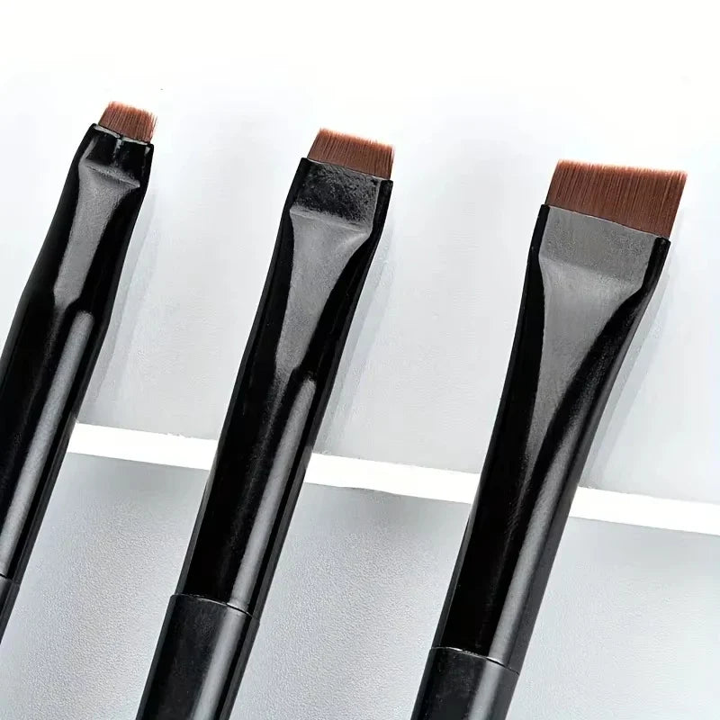 3 Pcs edge eyeliner brush oblique head eyebrow brush outline eyeliner brush ultra-thin eyeshadow brush makeup tools