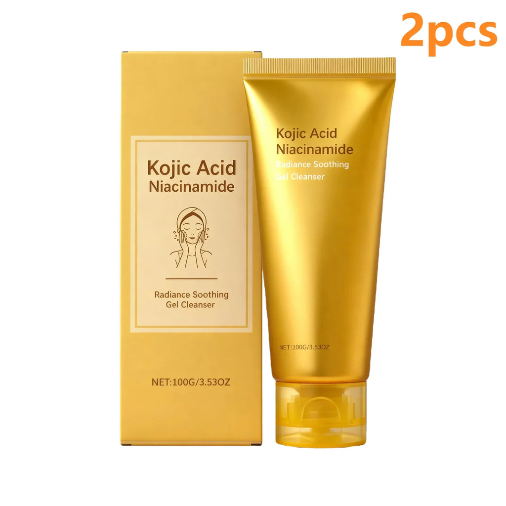 Kojic Acid Nicotinamide Gel Cleanser Face Wash Cleansing Pores Oil Control Smooth Skin Brightening Moisturizing Facial Cleanser