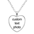 Personalized Custom Heart Photo Pendant Necklace | Gift for Family