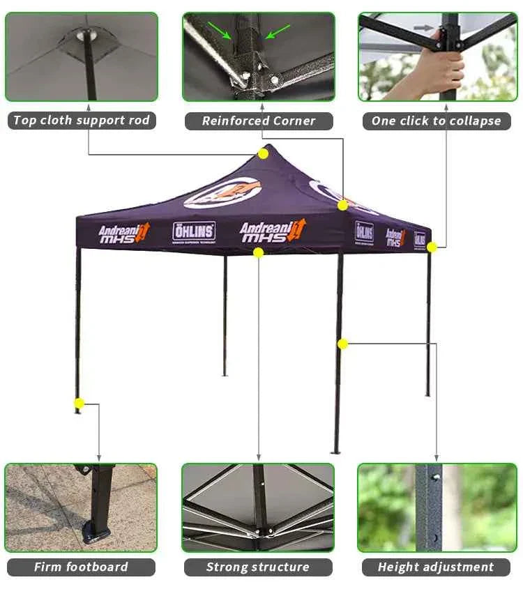 Large Outdoor Party Patio Gazebo - Waterproof Canopy with Removable Side Walls