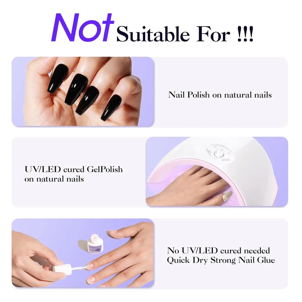 GELLEN Nail Glue Remover 40ml Gentle Formula UV Gel Removal Fake Tips Non Acetone Odorless Easy Debonder False Nails Glue Off