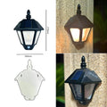 LED Outdoor Solar Wall Light Human Motion Sensing Retro Powered Lamp Waterproof Villa Garden Balcony Decorative Wall Lamp