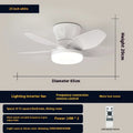 25 inch Ceiling Fans with Lights and Remote,Flush Mount Ceiling Fan,Reversible Quiet DC Motor Low Profile Ceiling Fans For Livin