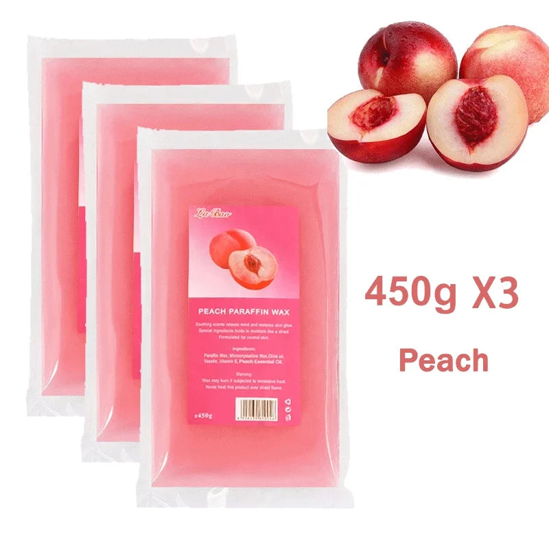 450g/200g Lavender Moisturizing Hands And Feet Mask Peel Off SPA Care Paraffin 1/3Pcs Paraffin Nourishing Hands Restores Gloss