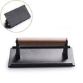 1pc Cast iron Rectangular Meat Press Round Heavy-Duty Steak Burger Press Barbecue Press For Flat Top Grill Hamburger Grinder