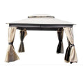 3x3m Waterproof Garden Gazebo - Luxury Sunshade Pergola with Mosquito Net
