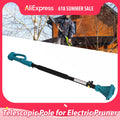 Cordless Pruner Extension Pole Efficient Anti Slip Pruning Shears Telescopic Pole Aluminum Alloy Versatile Blue for Garden