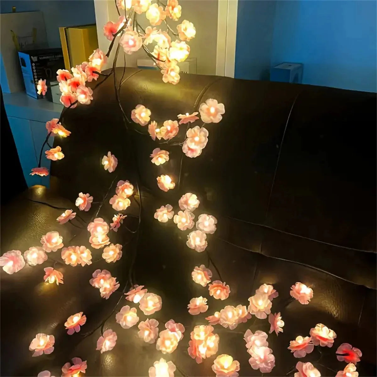 Cherry Blossom 96 Led USB Tree Branch Rattan Lights 8 Modes Colorful String Lamp Any Occasion Decoration