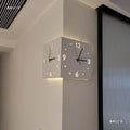 2026Simple and creative corner double-sided wall clock, double-sided clock, living room, silent corner clock, universal