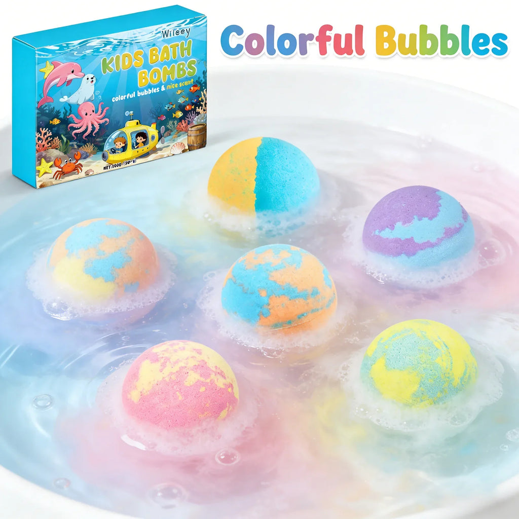 Bath Bombs for Kids Gentle Cleansing Skin Moisturizing Relax Body Exfoliating Relieve Stress Anxiety Fragrance Bubble Bath Ball