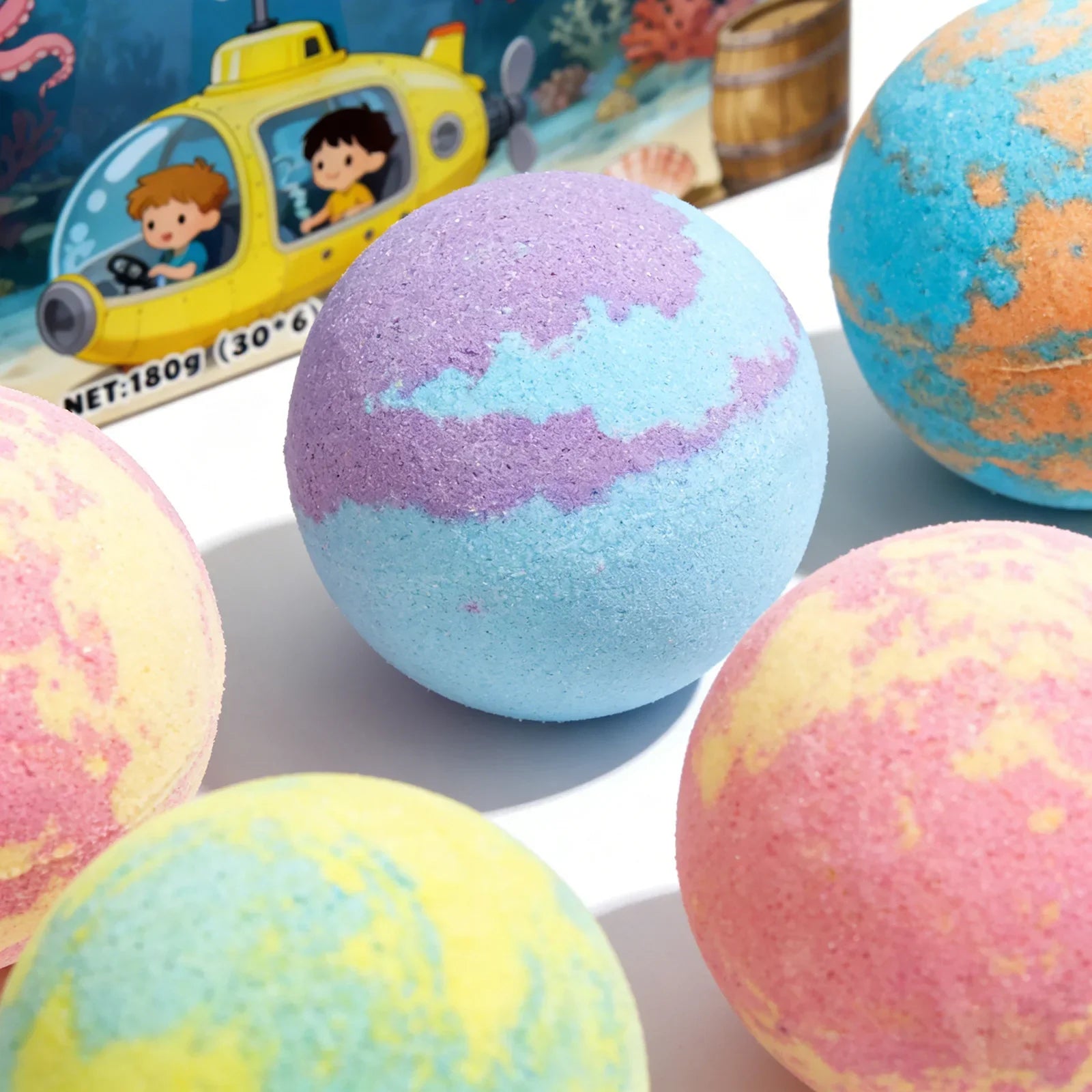 Bath Bombs for Kids Gentle Cleansing Skin Moisturizing Relax Body Exfoliating Relieve Stress Anxiety Fragrance Bubble Bath Ball