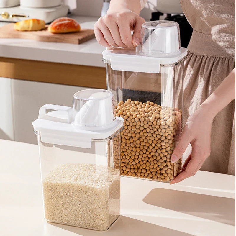 Household Rice Storage Bucket Insect Proof Moisture-Proof Sealed Container for Grains Pet Food Miscellaneous Storage Box