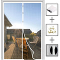 Magnetic Screen Door Curtain Anti Mosquito Insect Fly Bug Polyester Soft Door Curtain Easy Installation Auto-Close Door Mesh