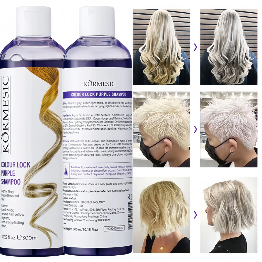 Professional Purple Shampoo Professional Yellow Removal Post Dyeing Gray Hair Care Bleached Highlighted Shampoo Revitalize 300ml