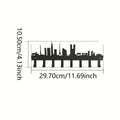 CIFBUY Key Holder Wall Mounted Key Hooks For Wall Decorative With 5 Hooks Black Metal Key Organizer Rack Hanger Iron Art Artwork