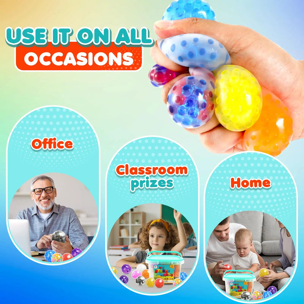 5 to 80 Pack Squishy Stress Balls | Bulk Fidget Toys for Anxiety Relief