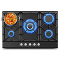 Tieasy Five-Burner Gas Cooktop Built-In NG LPG Thermocouple Protection