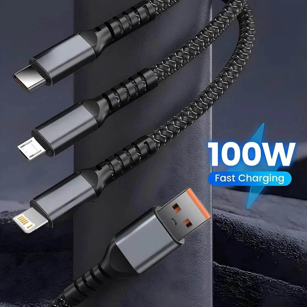 Transparent 3-in-1 Super Fast Charging Cable