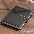 Vintage A5 leather notebook with personalized soft cover - perfect for business meetings and college life
