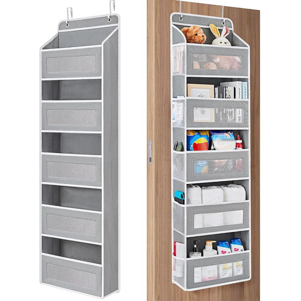 5 Layer Hanging Organizer Over The Door Organizer Hanging Storage With 5 Mesh Pockets For Pantry Bathroom Bedroom Kitchen Dorm