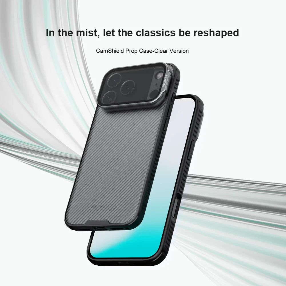 Nillkin for iPhone 17 Pro Max / 17 Pro Case CamShield Prop Camera Cover Transparent Stand Protection Back Cover Phone Case