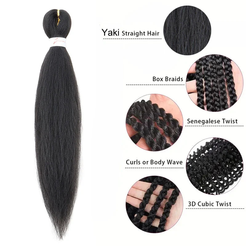 20 Inch Pre Stretched Braiding Hair | Yaki Straight Ombre EZ Braid for Black Women