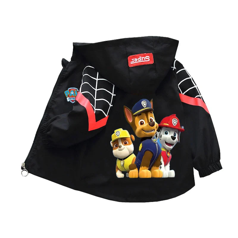 Autumn Children PAW Patrol Hoodie Jacket Coats Baby Girls Boys Cartoon Long Sleeved Zipper Windbreaker Kids Fashion Outerwear