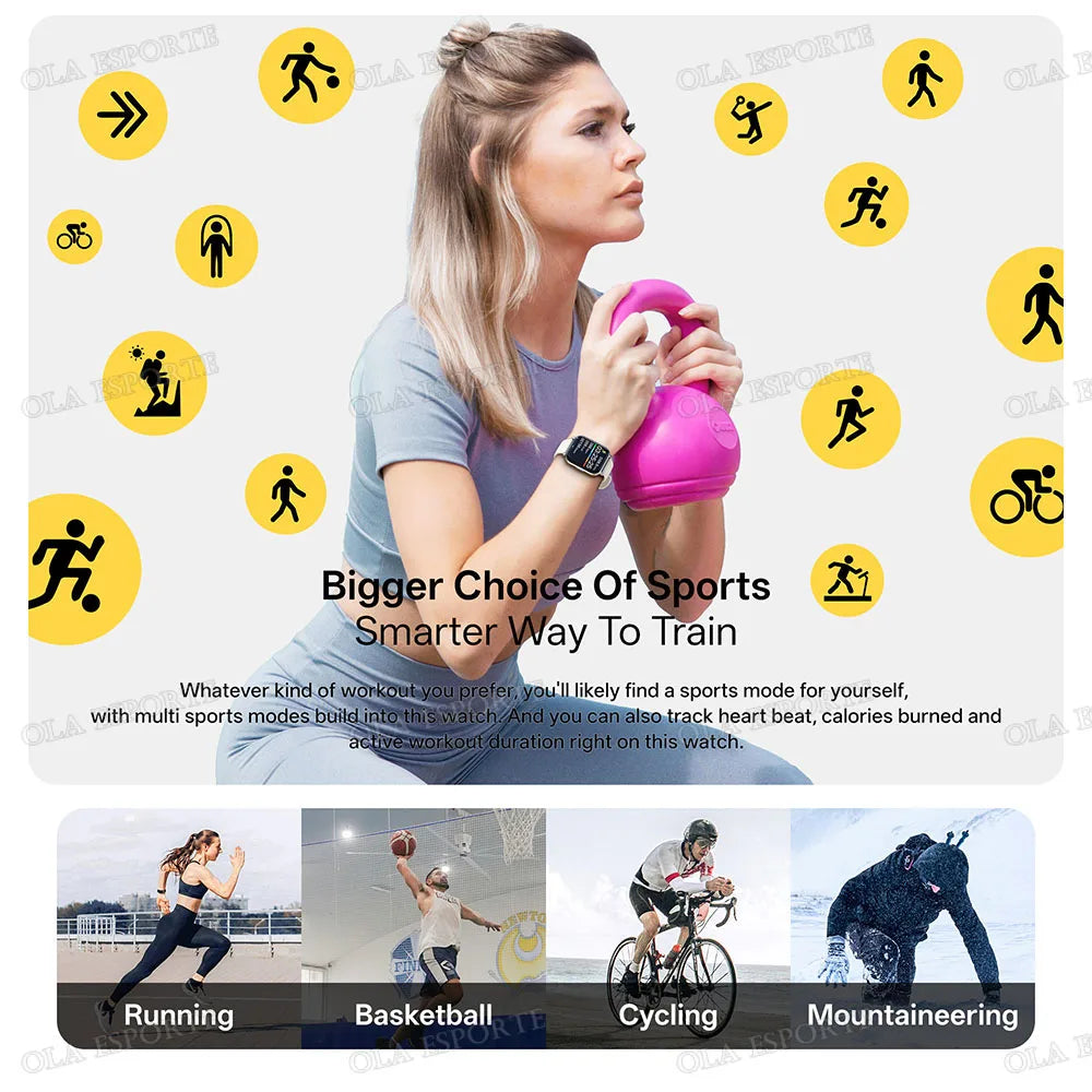 2026 Upgraded Smart Watch Heart Rate Blood Oxygen/Pressure Sleep Monitoring Bluetooth Call Voice Assistant Sport Mode Smartwatch