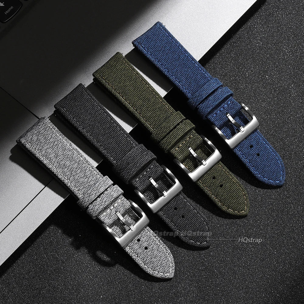 Polar Sailcloth Nylon Watch Strap Quick Release - Unisex Waterproof Band
