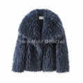 Neo Mint 2025 Winter Lulicore Fashion Brown Faux Fur Coat Women Chic Autumn Warm Fluffy Sheep Fur Jacket Big Fur Collar Overcoat