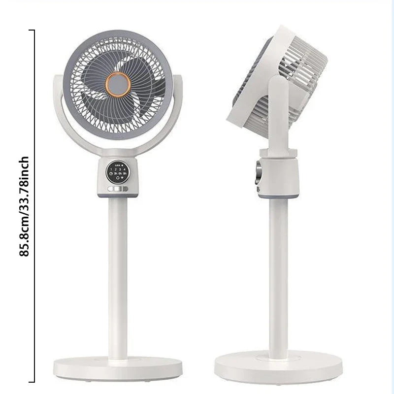 Balashov USB Rechargeable Floor Fan Silent Turbine Air Circulation
