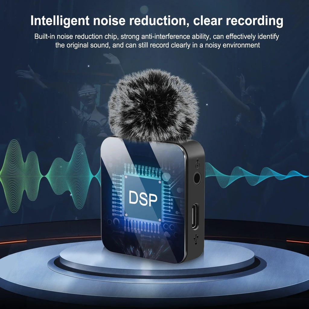 PULUZ 2.4G Wireless Lavalier Microphone for Live Broadcast and Gaming - Compatible with iPhone, Type-C, Android, and Camera Audio for YouTube